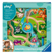 Ravensburger play+, Labyrinthe magnétique en bois - Dans la jungle ,