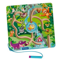 Ravensburger play+, Labyrinthe magnétique en bois - Dans la jungle ,