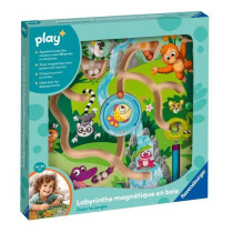 Ravensburger play+, Labyrinthe magnétique en bois - Dans la jungle ,