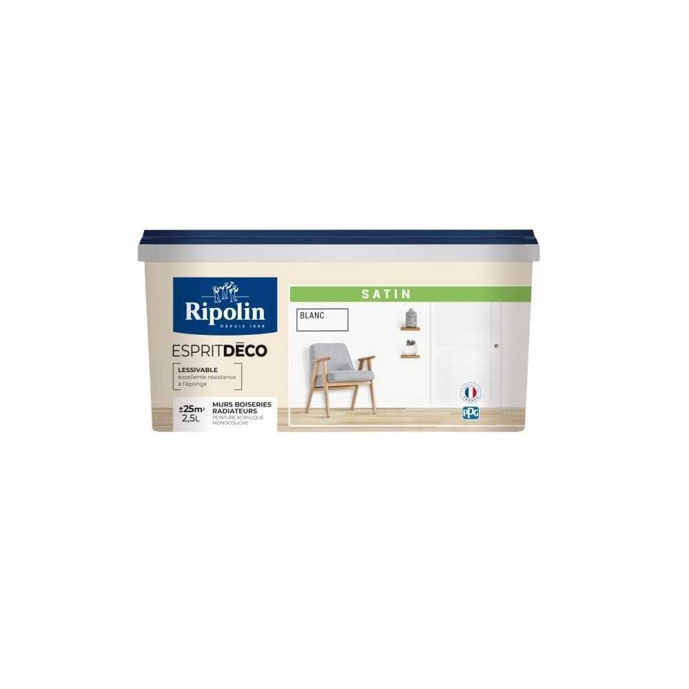 RIPOLIN ESPRIT DECO MULTI SUPPORTS BLANC satin 2,5L