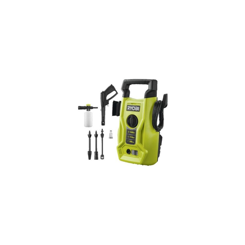 RYOBI - Nettoyeur haute pression 1400 W - 110 bars - 390 L - flexible