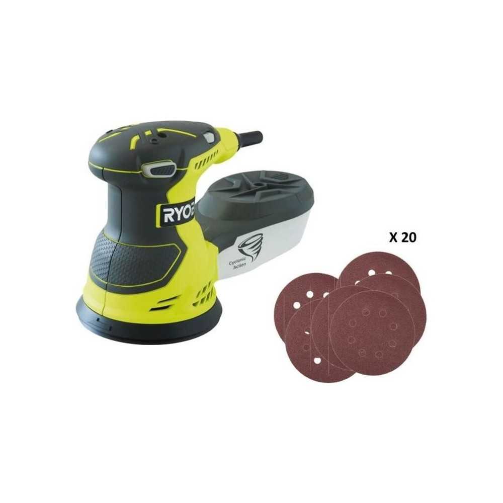 RYOBI - Ponceuse excentrique 300 W - 7 000-13 000 osc/min - diam. 125