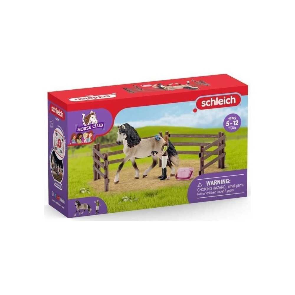 Kit de soin pour chevaux andaloux, coffret schleich avec 9 éléments