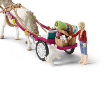 Caleche pour le spectacle équestre, coffret schleich avec 32 élémen