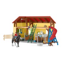 Écurie avec boxes et animaux, coffret de 82 pieces avec chevaux, peti