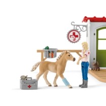 Cabinet vétérinaire avec animaux, coffret de 43 pieces avec figurine