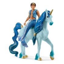 Figurine Trition Aryon et Licorne Bleue -Set de 2 Pieces - Jouets Dura