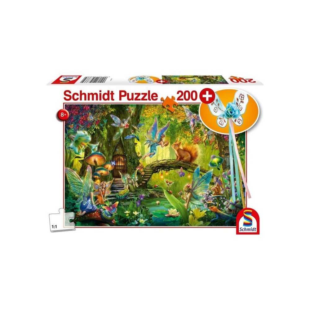 Puzzle Fées dans la foret - SCHMIDT SPIELE - 200 pieces - Avec baguet