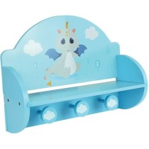 FUN HOUSE Léon le Dragon 713338 ETAGERE PORTEMANTEAU Dimensions : ± H. 33 x L. 46 x P. 15 cm pour enfant