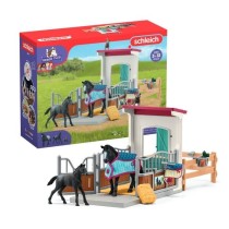 Box pour cheval avec jument et poulain, coffret schleich avec 34 élé