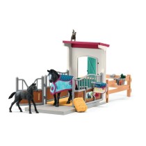 Box pour cheval avec jument et poulain, coffret schleich avec 34 élé