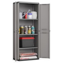 Armoire de rangement - KETER - Più - 3 tablettes réglables - Gris /