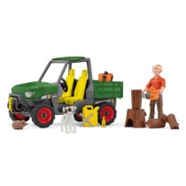 Garde forestier avec véhicule, Coffret Schleich 42659 Farm World pour