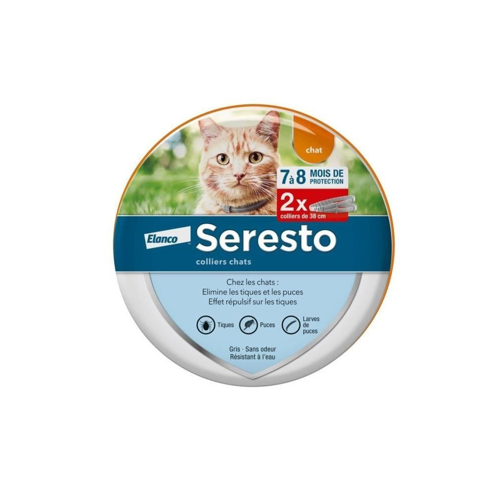 SERESTO Chat Collier Anti-Puces et Anti-Tiques 2 unités