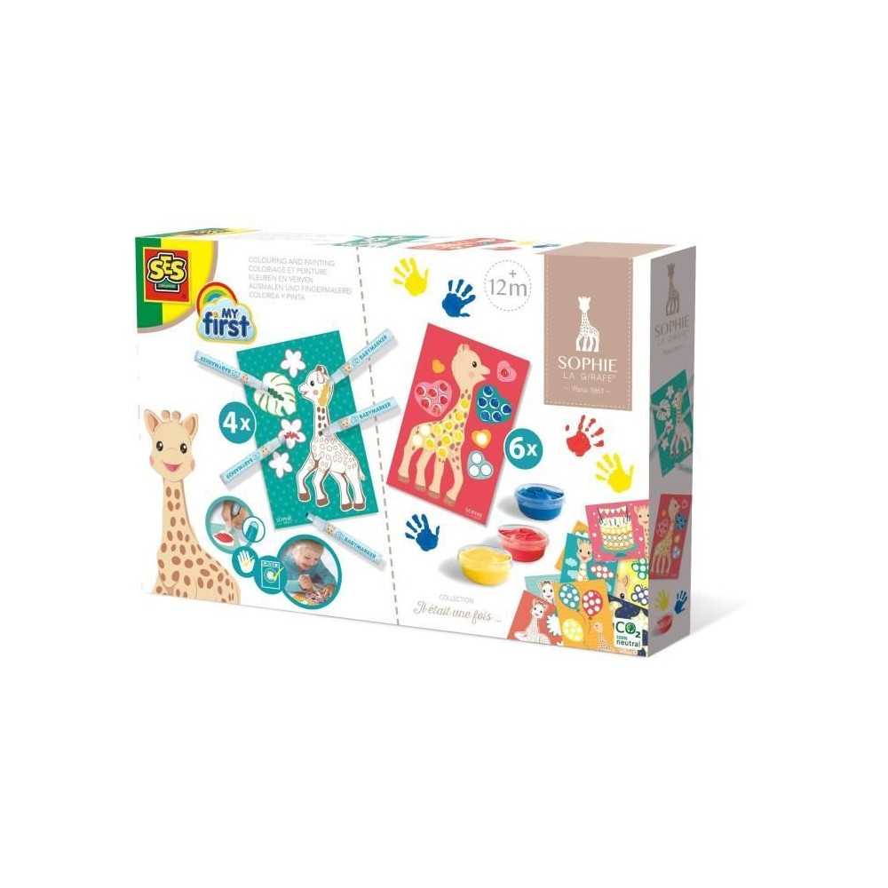 Kit coloriage et peinture Sophie la Girafe SES CREATIVE - Pour enfant