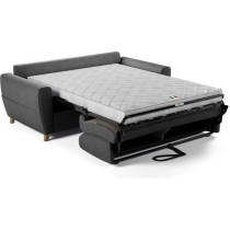 Canapé convertible express 3 places SKY - Tissu Anthracite - 192 x 10