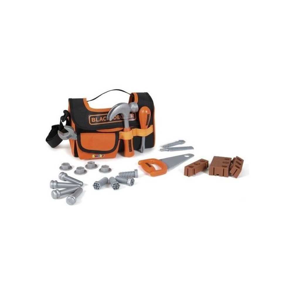 SMOBY Black + Decker Caisse a Outils Tissu + 4 Acs