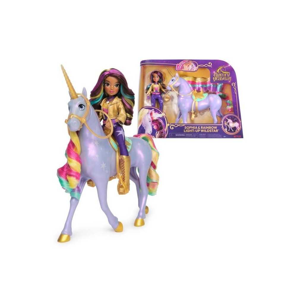 SPIN MASTER LICORNE A FONCTIONS 28 CM WILDSTAR + POUPEE 24 CM Unicorn