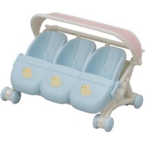 Poussette triple SYLVANIAN FAMILIES - Pour Enfant - Le village - Avec