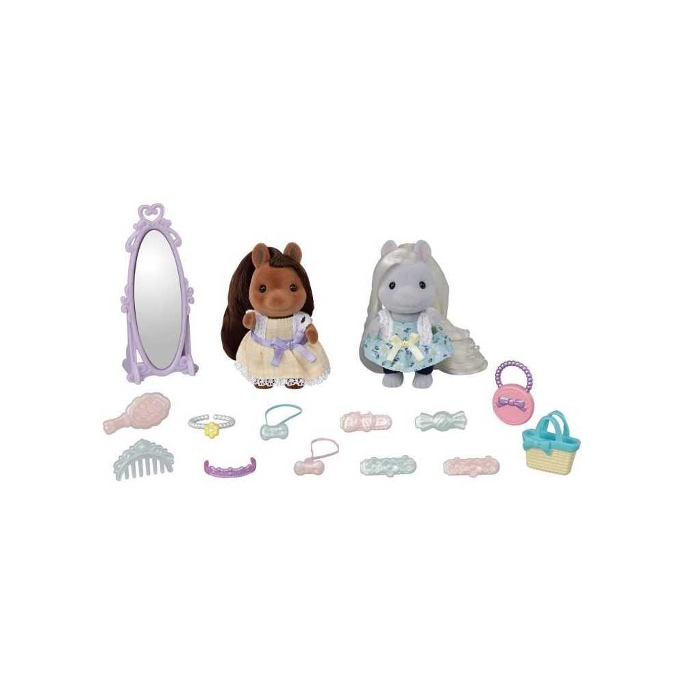 SYLVANIAN FAMILIES - Les amis poney et leurs kits de coiffure