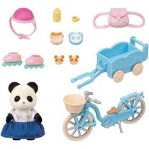 La fille panda, son vélo et sa remorque - SYLVANIAN FAMILIES - 5652 -