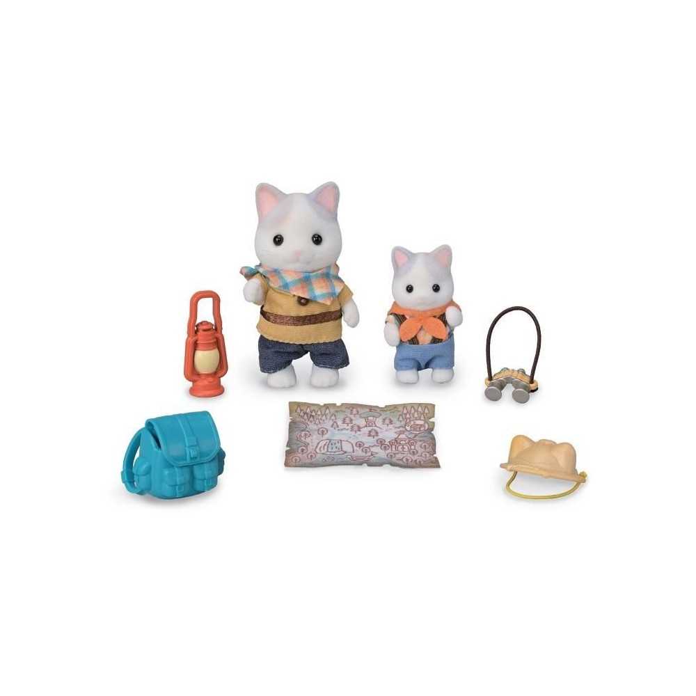 Figurines Articulées - SYLVANIAN FAMILIES - Fils et Bébé Chat Latt