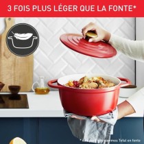 TEFAL Air cocotte légere 24 cm fonte d'aluminium rouge, tous feux don