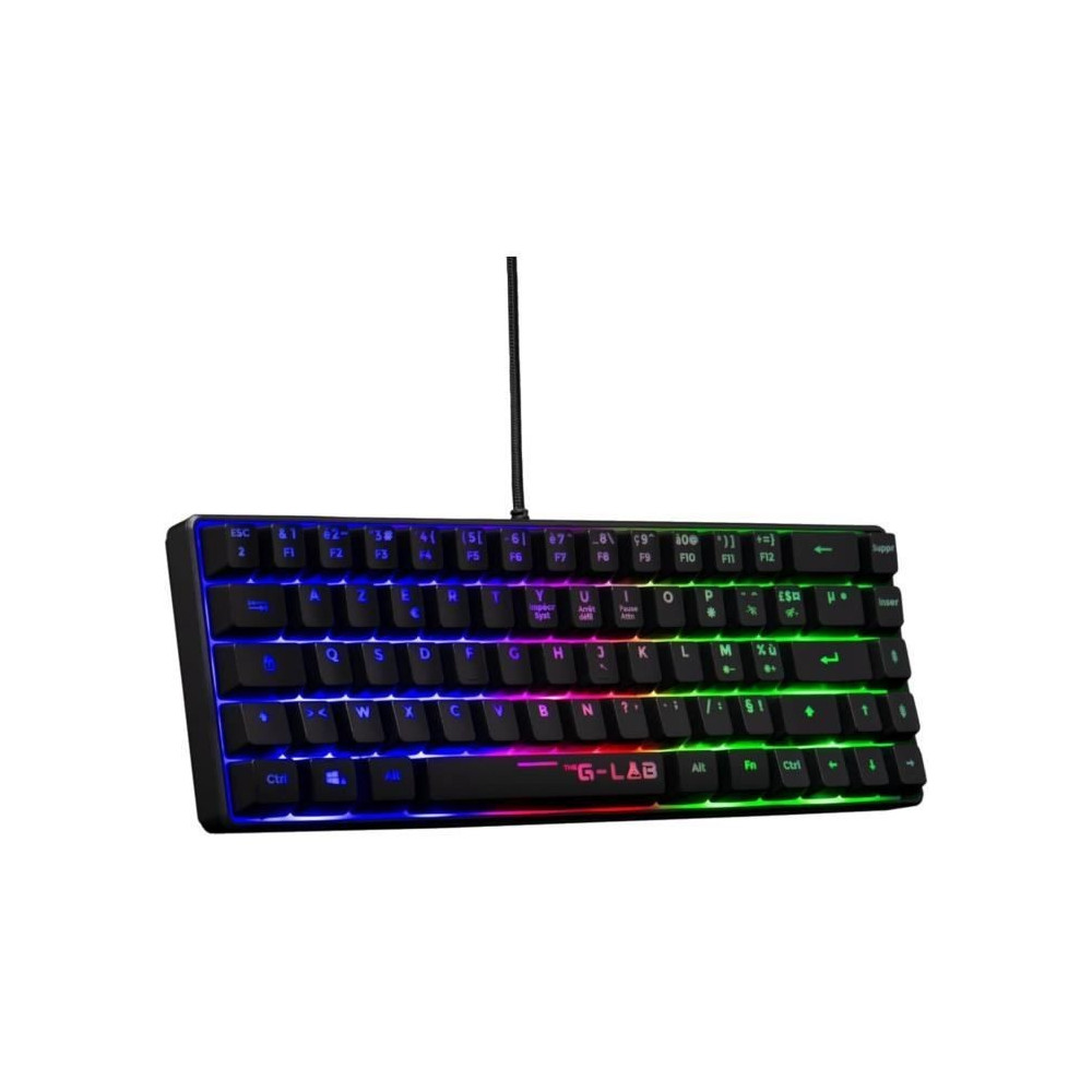 Clavier Gamer - The G-Lab - KEYZ HYDROGEN - 60% Format Compact - Rétr