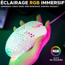 Souris Gamer filaire - The G-Lab - KULT-OXYGEN - RGB - 12800 DPI - Bla