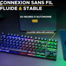 Clavier Gamer - The G-Lab - KEYZ CAESIUM TKL WIRELESS - sans fil - aze