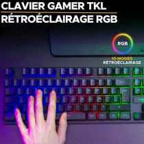 Clavier Gamer - The G-Lab - KEYZ CAESIUM TKL WIRELESS - sans fil - aze