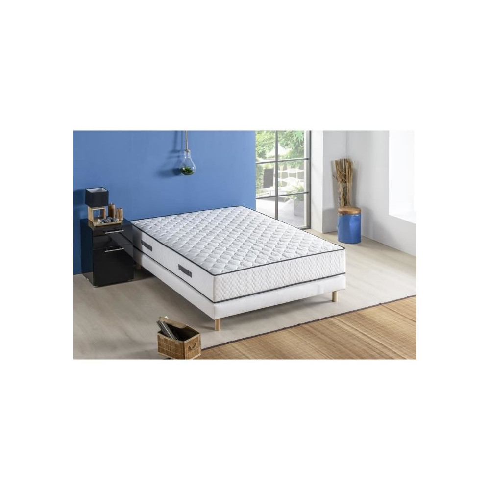 Matelas 160x200 cm - 672 Ressorts ensachés - 7 zones de confort - 24c