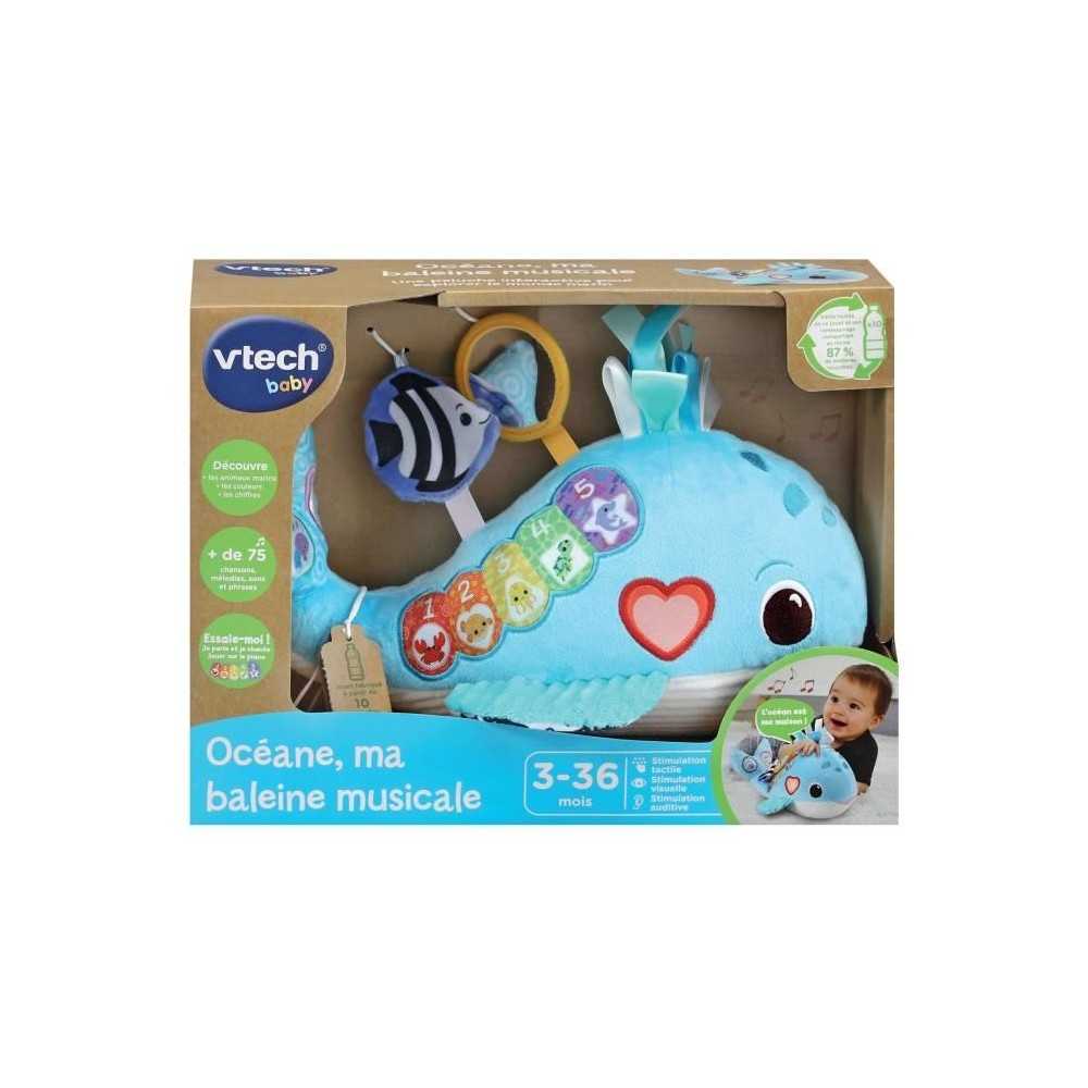 VTECH OCÉANE, MA BALEINE MUSICALE (BOUTEILLES PLASTIQUES RECYCLÉES)