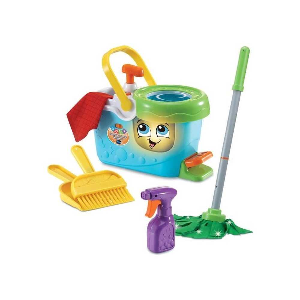 VTECH - 1,2,3 Imite-Moi - P'tit Chariot de Ménage Magi'clean - Jouet