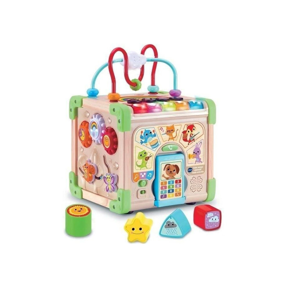 Jouet interactif VTECH CUBE NATURE - Bois certifié FSC - Animaux musi