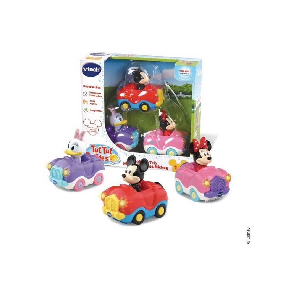 VTECH - Tut Tut Bolides - Coffret Trio Minnie/Mickey (Cabrio Minnie +