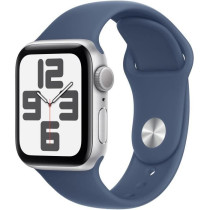 Apple Watch SE GPS - 40mm - Boîtier Silver Aluminium - Bracelet Denim