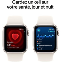 Apple Watch SE GPS - 40mm - Boîtier Starlight Aluminium - Bracelet St