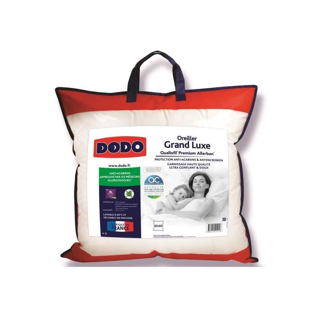 DODO Oreiller Grand luxe Quallofil Allerban - 60 x 60 cm - Blanc