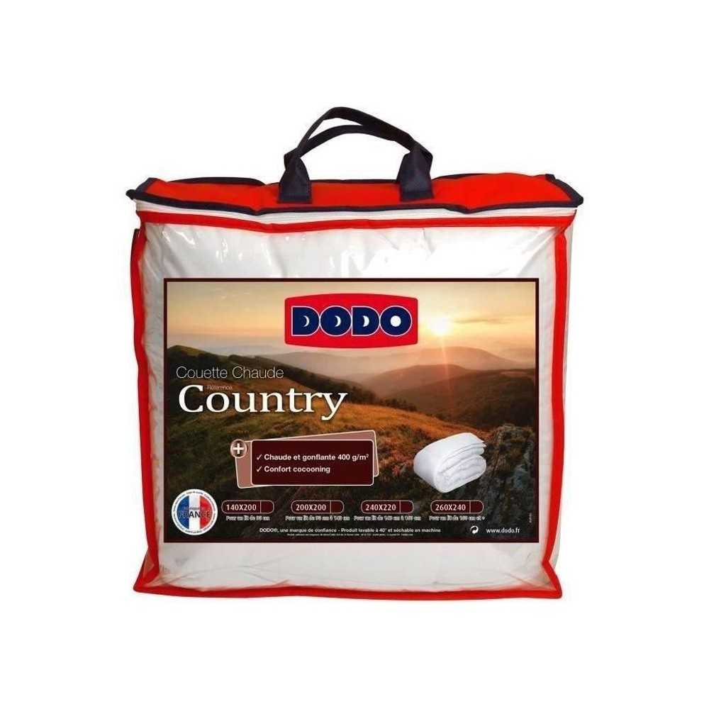 DODO Couette chaude 400gr/m² COUNTRY 200x200 cm blanc