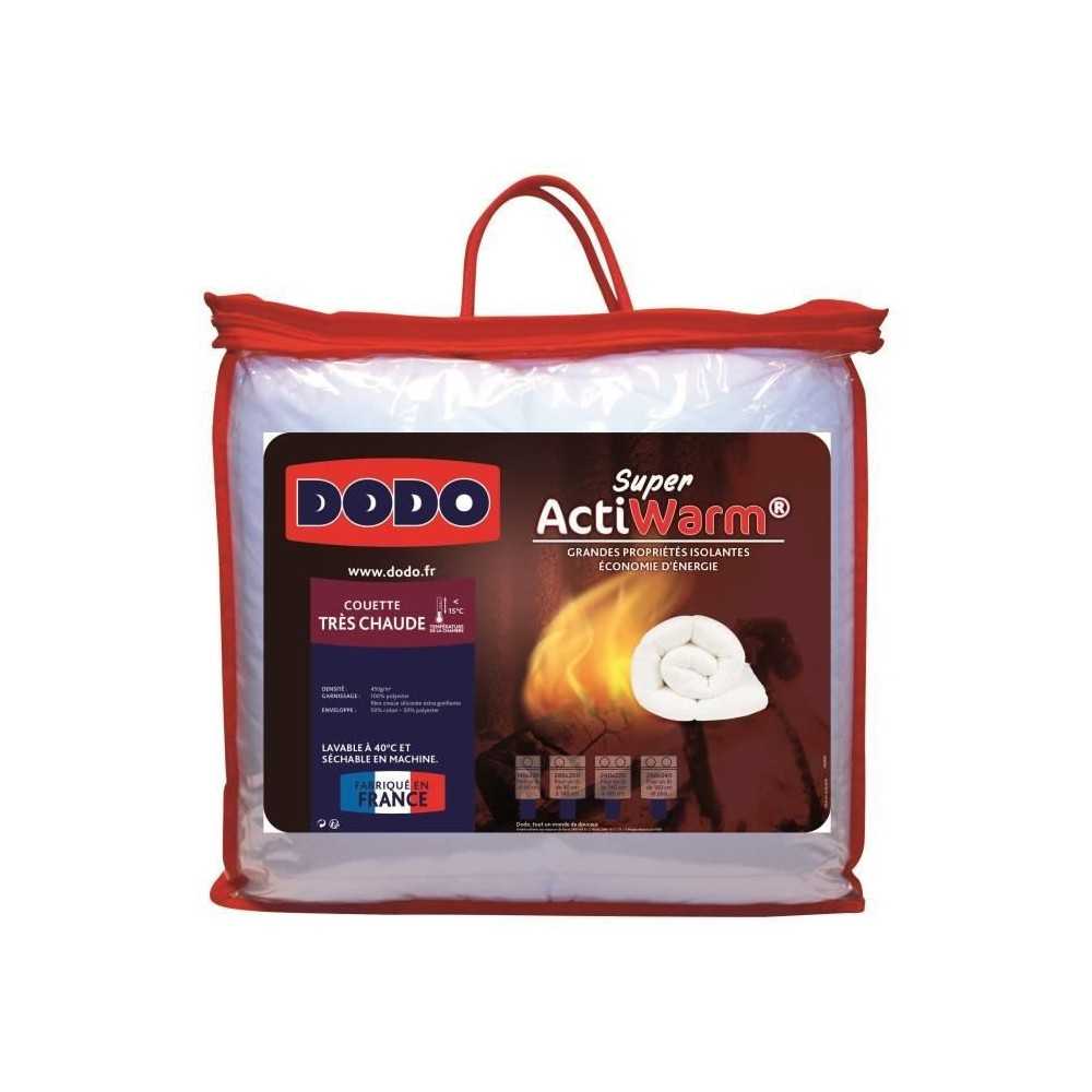 DODO Couette très chaude 450g/m² SUPER ACTIWARM 200x200 cm blanc