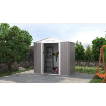 Abri de jardin en métal 2,71 m² - 213 x 127 x 195 cm - Kit d'ancrage