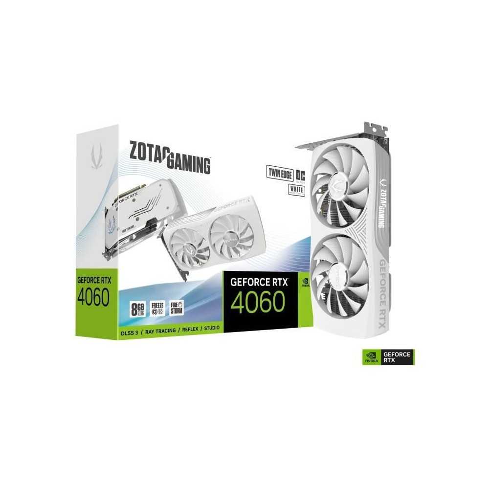 ZOTAC - Carte Graphique - Nvidia GeForce RTX 4060 Twin Edge OC White 8