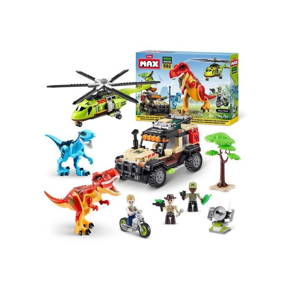 Set de Construction - ZURU - Dino Adventure Dino Hunt (592 pieces) - A